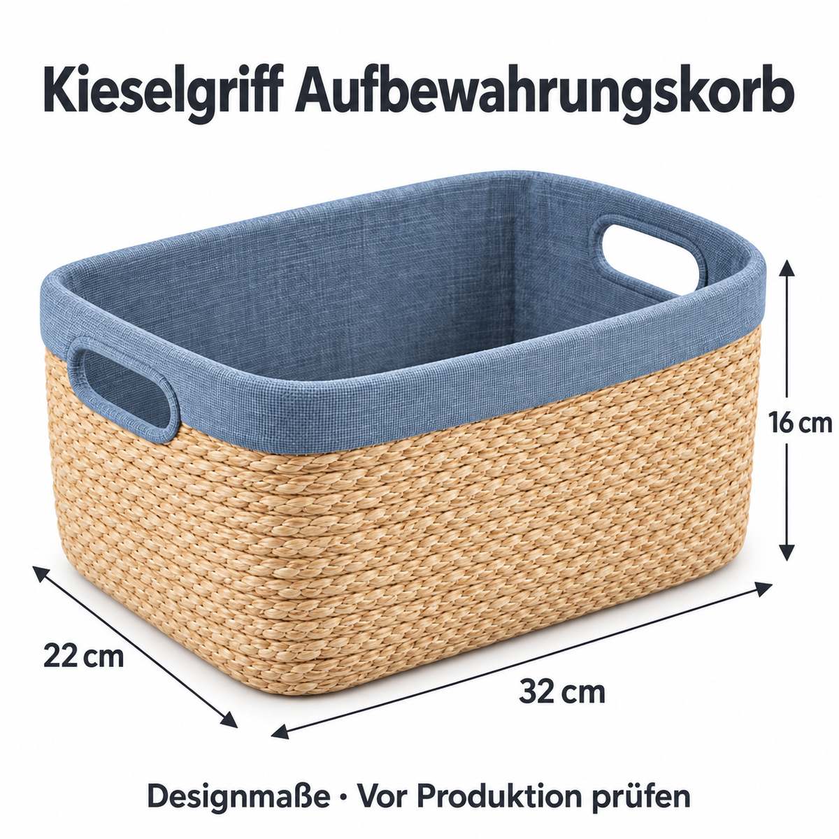 Kieselgriff Aufbewahrungskorb
